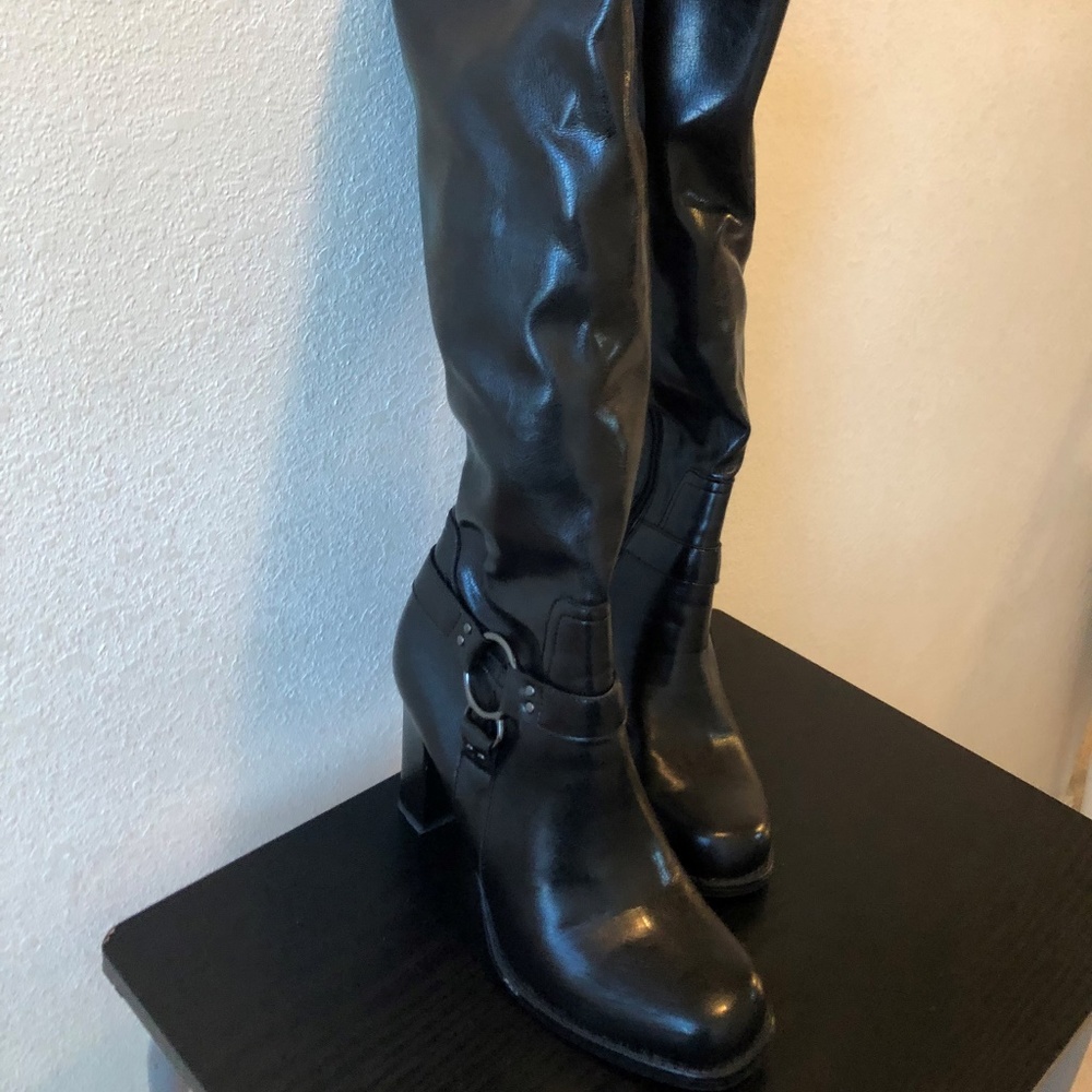 Franco Sarto black leather boots 8